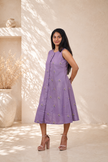 Everyday Printed Dress ( Lavender )