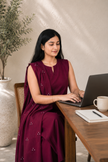 Classic Dupatta Set ( Maroon )