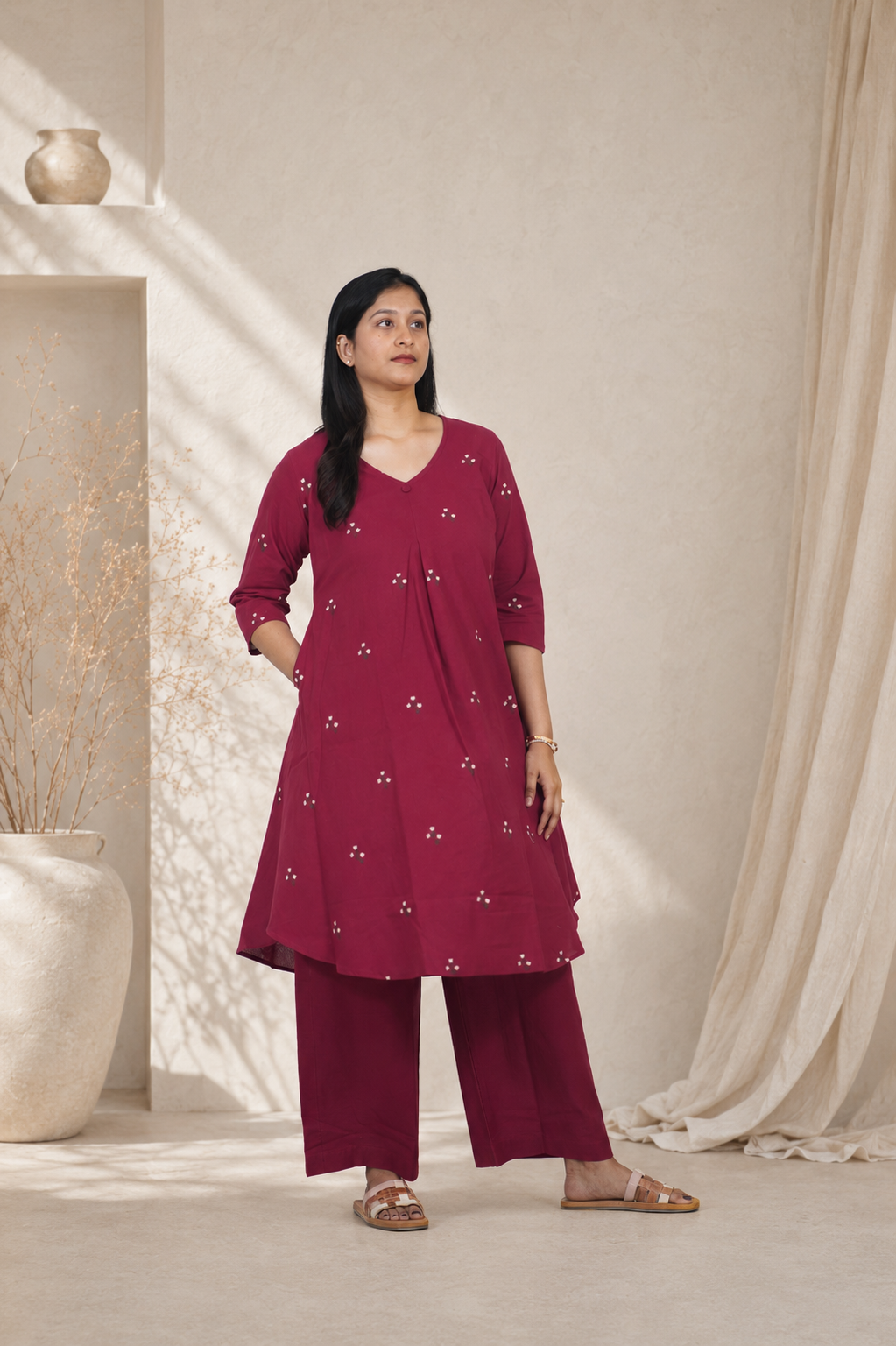 A-Line Printed Kurta Set