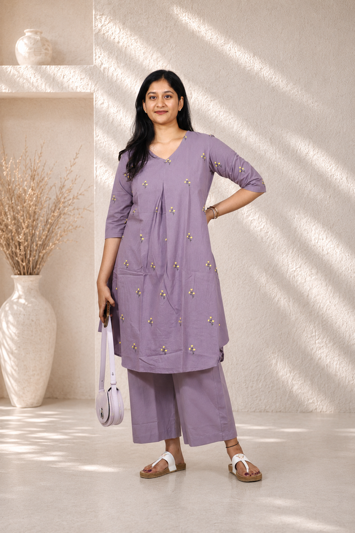 A-Line Printed Kurta Set