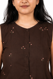 Everyday Printed Dress ( Brown )