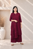Classic Dupatta Set ( Maroon )