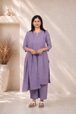 Classic Dupatta Set ( Lavender )
