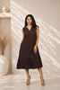 Minimal Sleeveless Dress ( Brown )